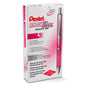 EnerGel Alloy Retractable Premium Liquid Gel Pen, (0.7mm) Metal Tip, Medium Line, Pink Barrel, Black Ink (BL407P-A)