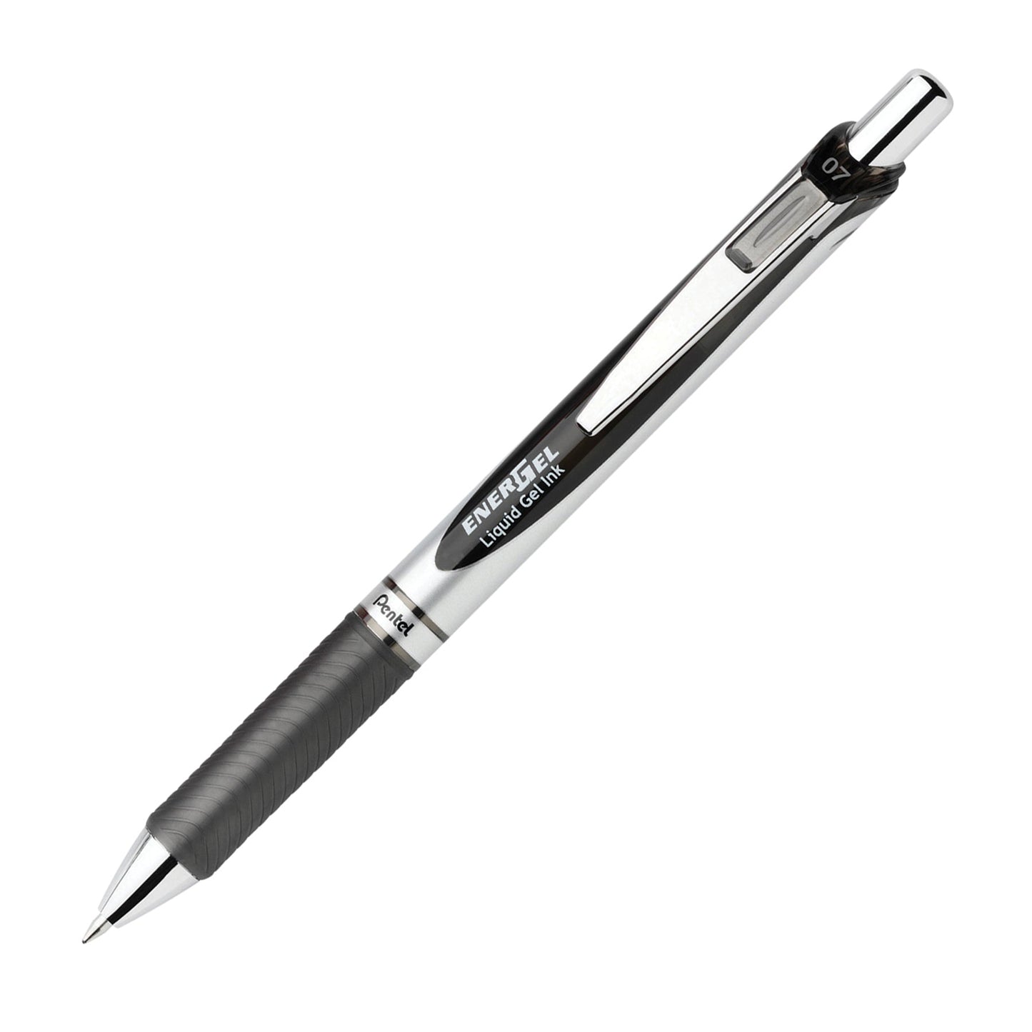 EnerGel RTX Retractable Liquid Gel Pen, (0.7mm) Metal Tip, Medium Line, Black Ink (BL77-A)