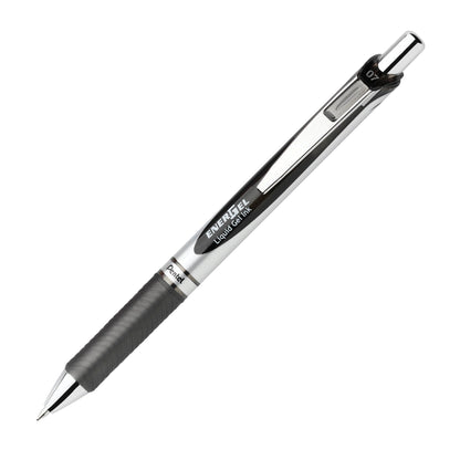 EnerGel RTX Retractable Liquid Gel Pen, (0.7mm) Metal Tip, Medium Line, Black Ink (BL77-A)