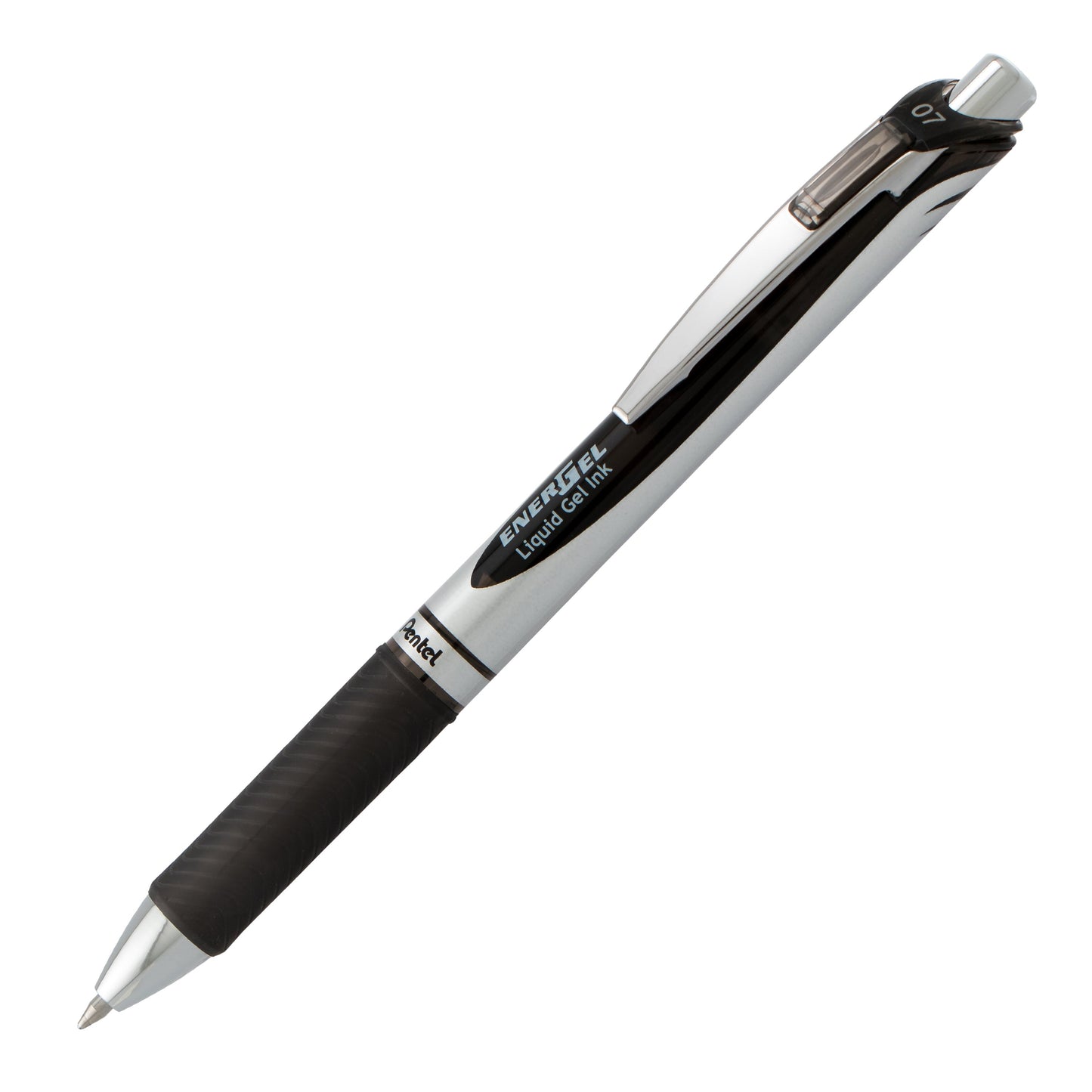 EnerGel RTX Retractable Liquid Gel Pen, (0.7mm) Metal Tip, Medium Line, Black Ink (BL77-A)