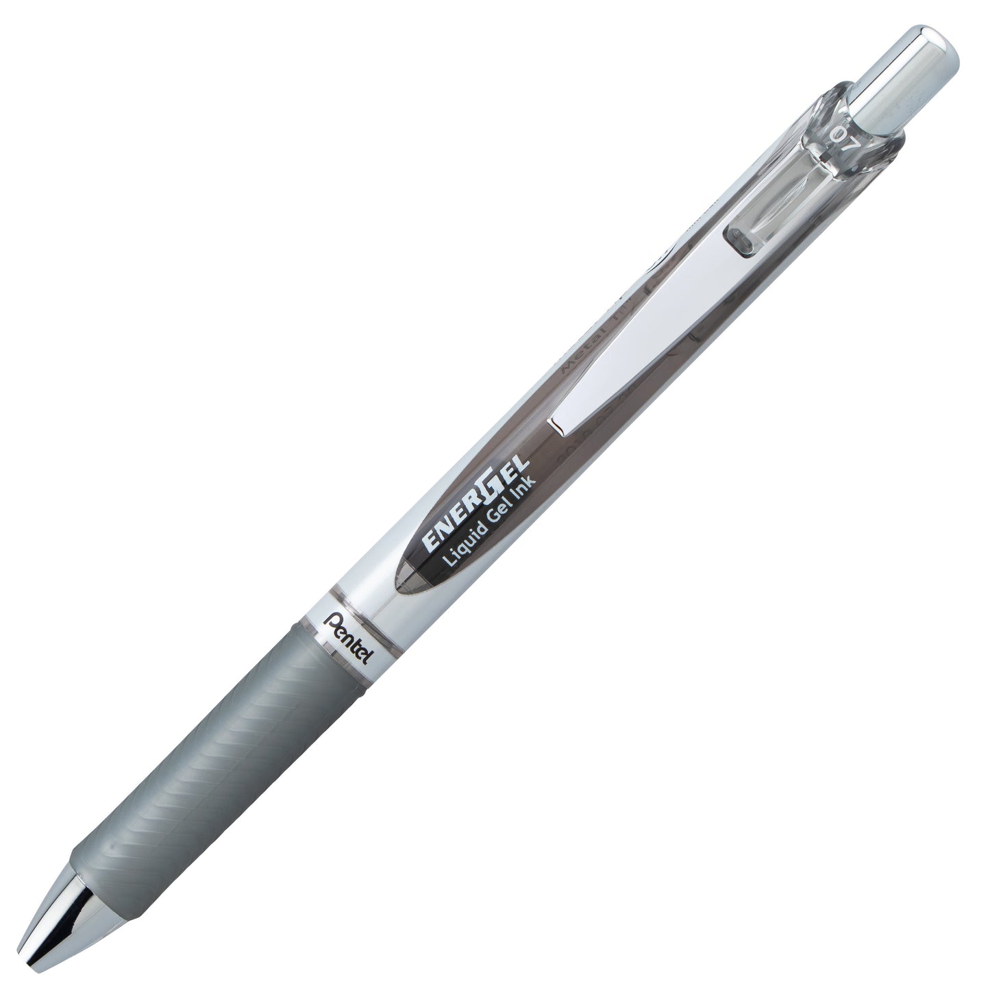 EnerGel RTX Retractable Liquid Gel Pen, (0.7mm) Medium line, Gray Ink (BL77-N)