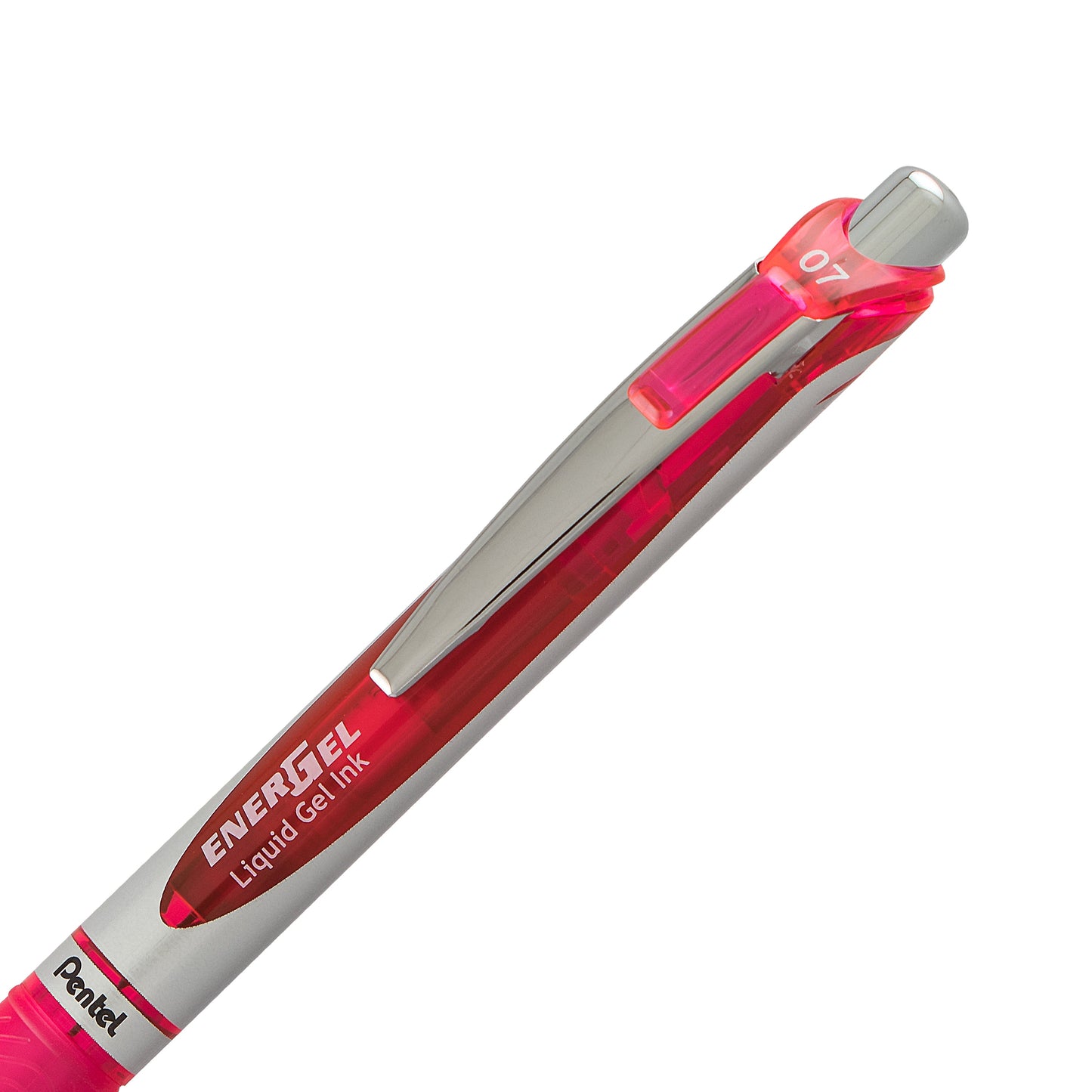 EnerGel RTX Retractable Liquid Gel Pen, (0.7mm) Metal Tip, Medium Line, Pink Ink (BL77-P)
