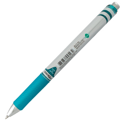 EnerGel RTX Retractable Liquid Gel Pen, (0.7mm) Metal Tip, Medium Line, Turquoise Ink (BL77-S3)