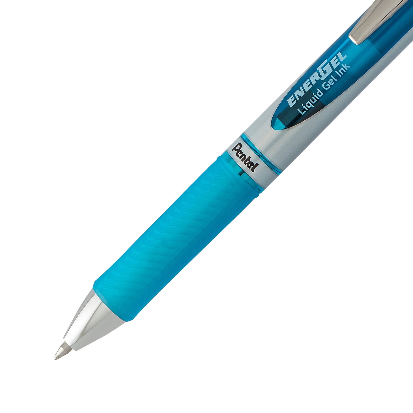 EnerGel RTX Retractable Liquid Gel Pen, (0.7mm) Metal Tip, Medium Line, Sky Blue Ink (BL77-S)