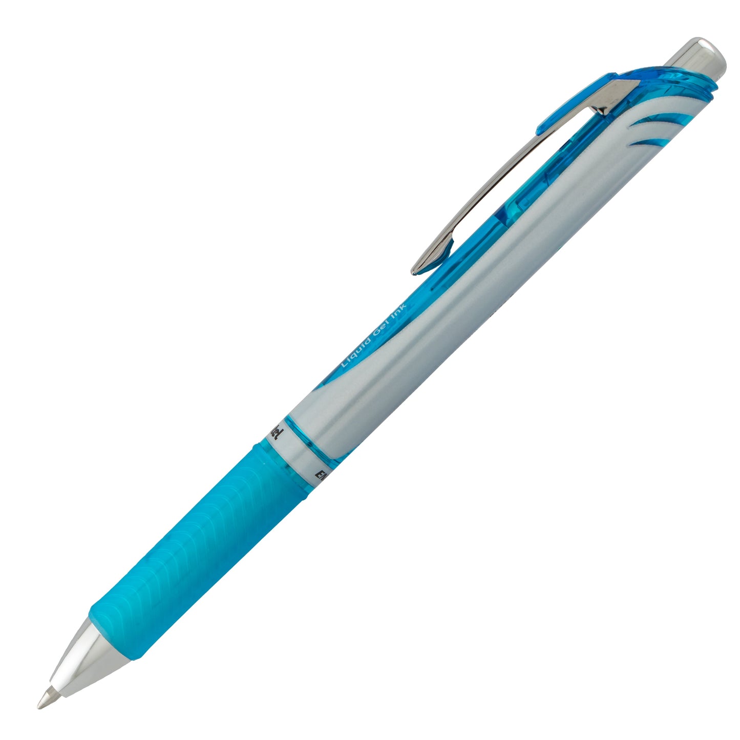 EnerGel RTX Retractable Liquid Gel Pen, (0.7mm) Metal Tip, Medium Line, Sky Blue Ink (BL77-S)