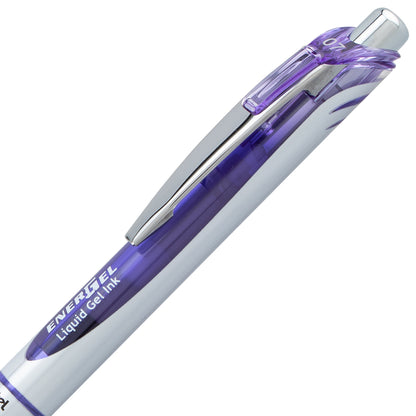 EnerGel RTX Retractable Liquid Gel Pen, (0.7mm) Medium line, Lilac Ink (BL77-V3)