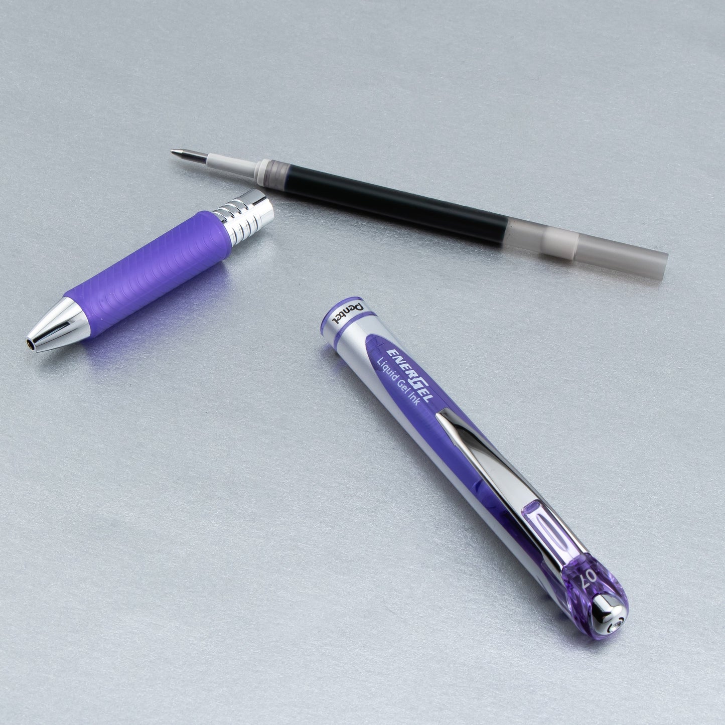 EnerGel RTX Retractable Liquid Gel Pen, (0.7mm) Medium line, Lilac Ink (BL77-V3)
