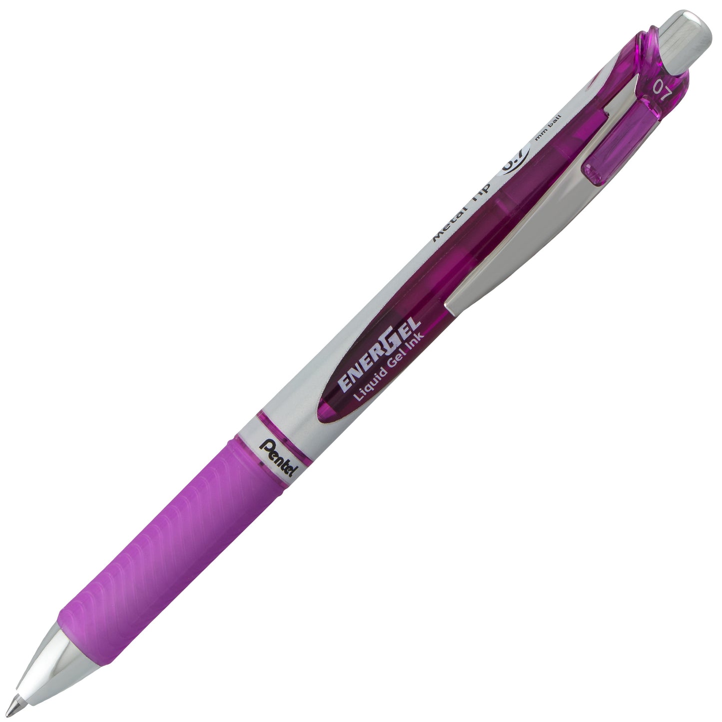 EnerGel RTX Retractable Liquid Gel Pen, (0.7mm) Metal Tip, Medium Line, Violet Ink (BL77-V)