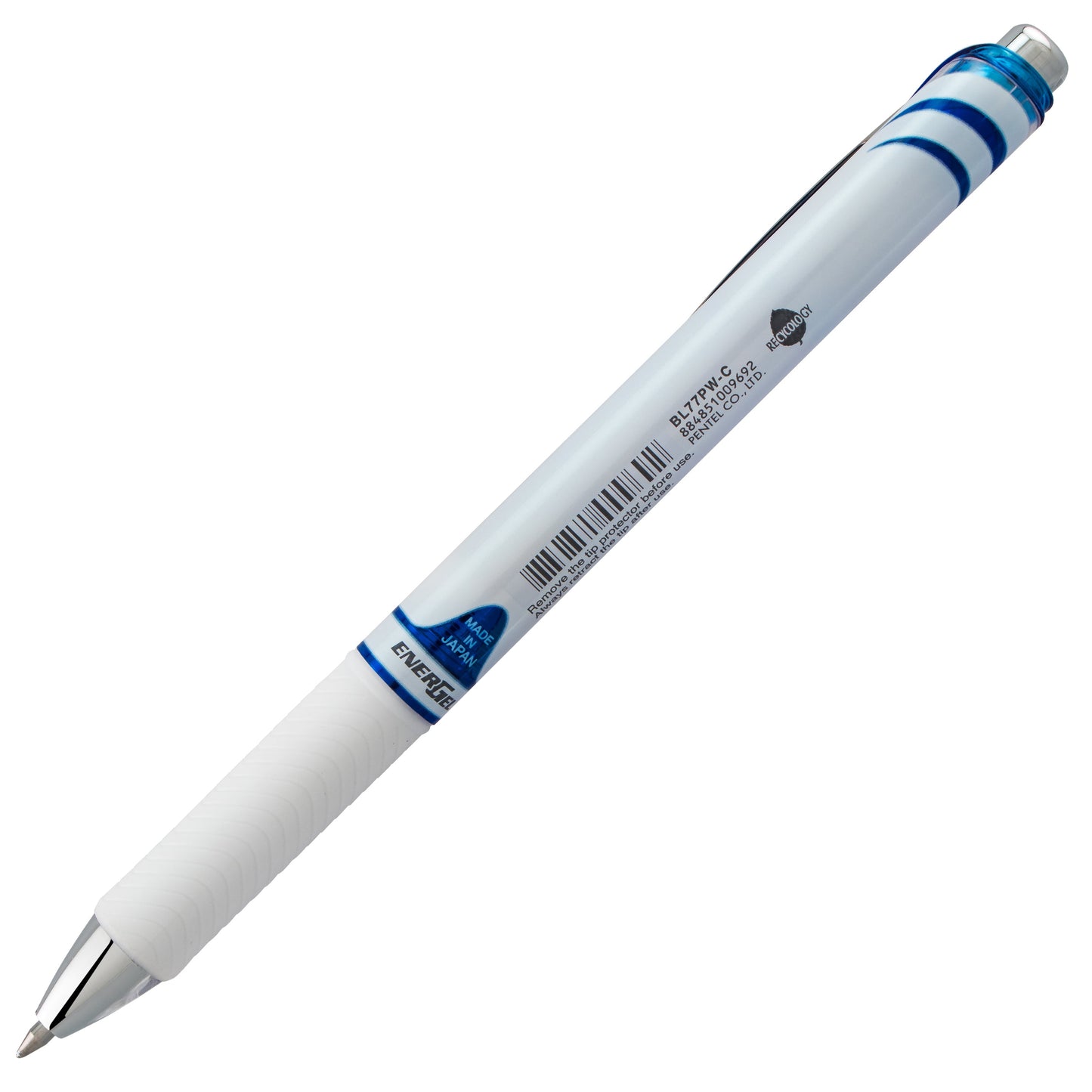 EnerGel Pearl Retractable Liquid Gel Pen, (0.7mm) Metal Tip, Medium Line, Blue Accent, Blue Ink (BL77PW-C)