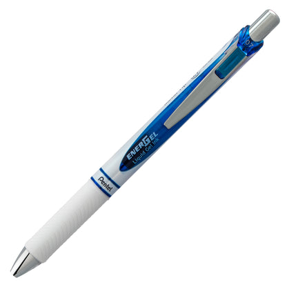 EnerGel Pearl Retractable Liquid Gel Pen, (0.7mm) Metal Tip, Medium Line, Blue Accent, Blue Ink (BL77PW-C)