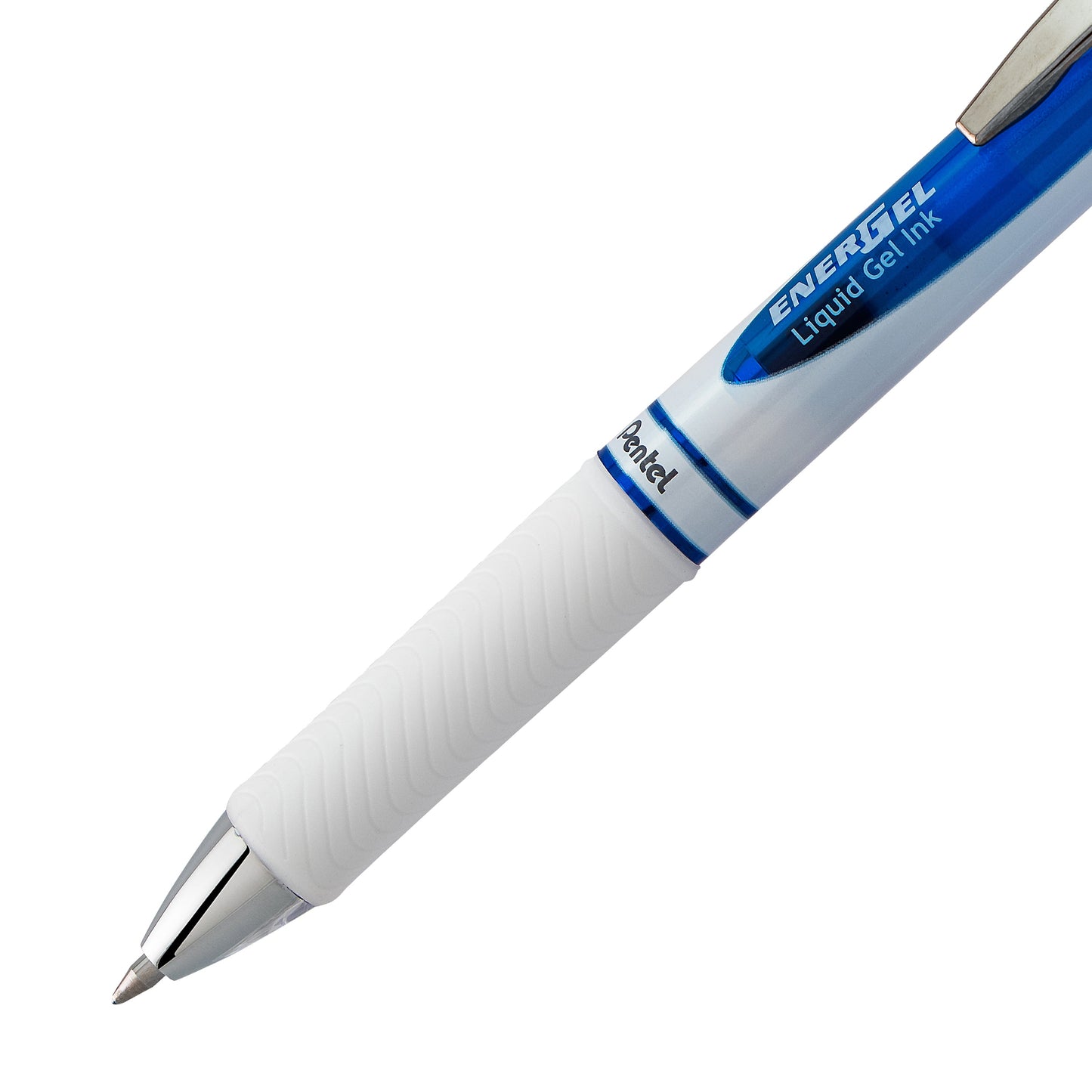 EnerGel Pearl Retractable Liquid Gel Pen, (0.7mm) Metal Tip, Medium Line, Blue Accent, Blue Ink (BL77PW-C)