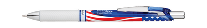 EnerGel RTX Retractable Liquid Gel Pen, Flag Barrel, (0.7mm) Metal Tip, Medium Line, Black Ink (BL77USA-A)