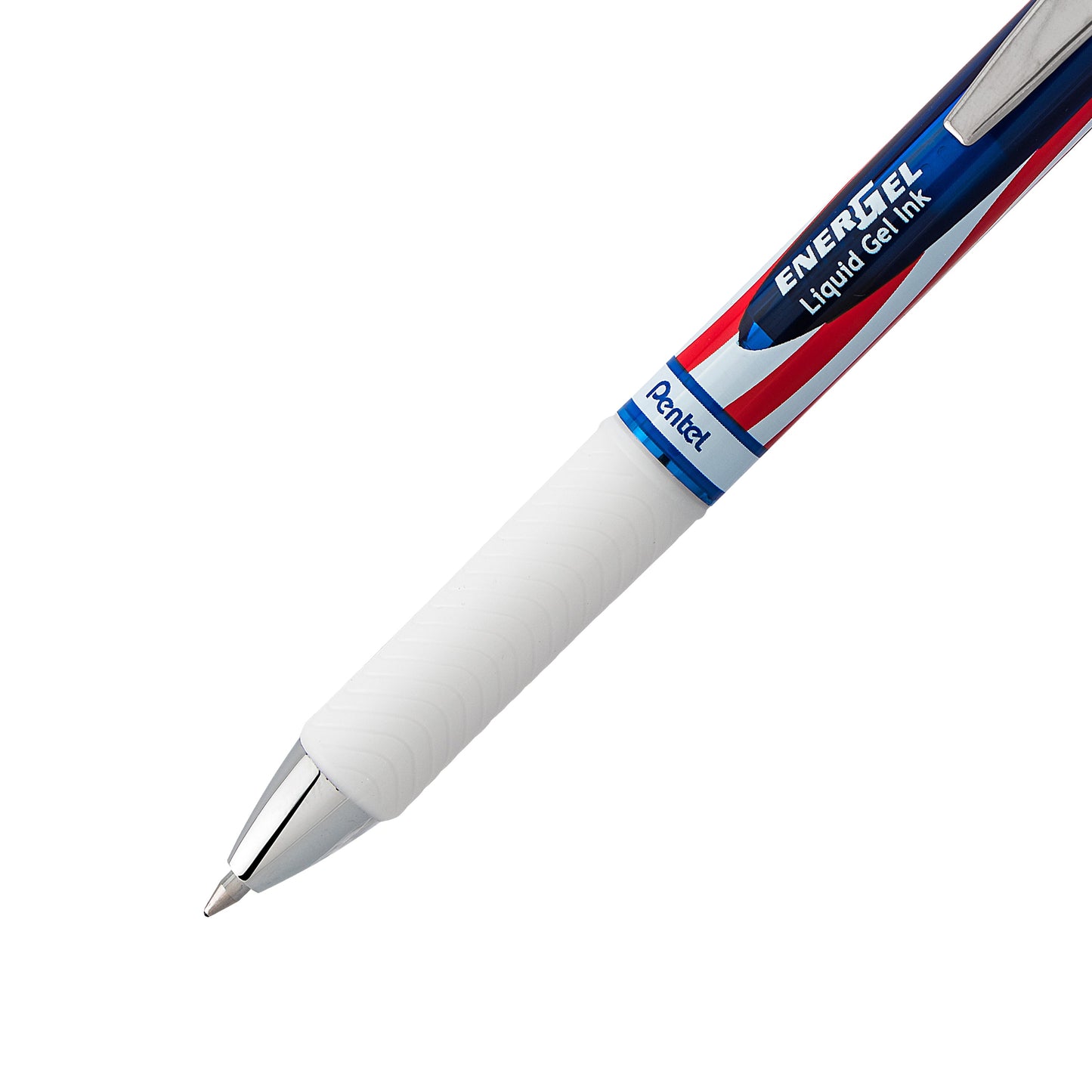 EnerGel RTX Retractable Liquid Gel Pen, Flag Barrel, (0.7mm) Metal Tip, Medium Line, Black Ink (BL77USA-A)