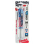 EnerGel RTX Retractable Liquid Gel Pen, Flag Barrel, (0.7mm) Metal Tip, Medium Line, Black Ink, 2-Pk (BL77USABP2A)
