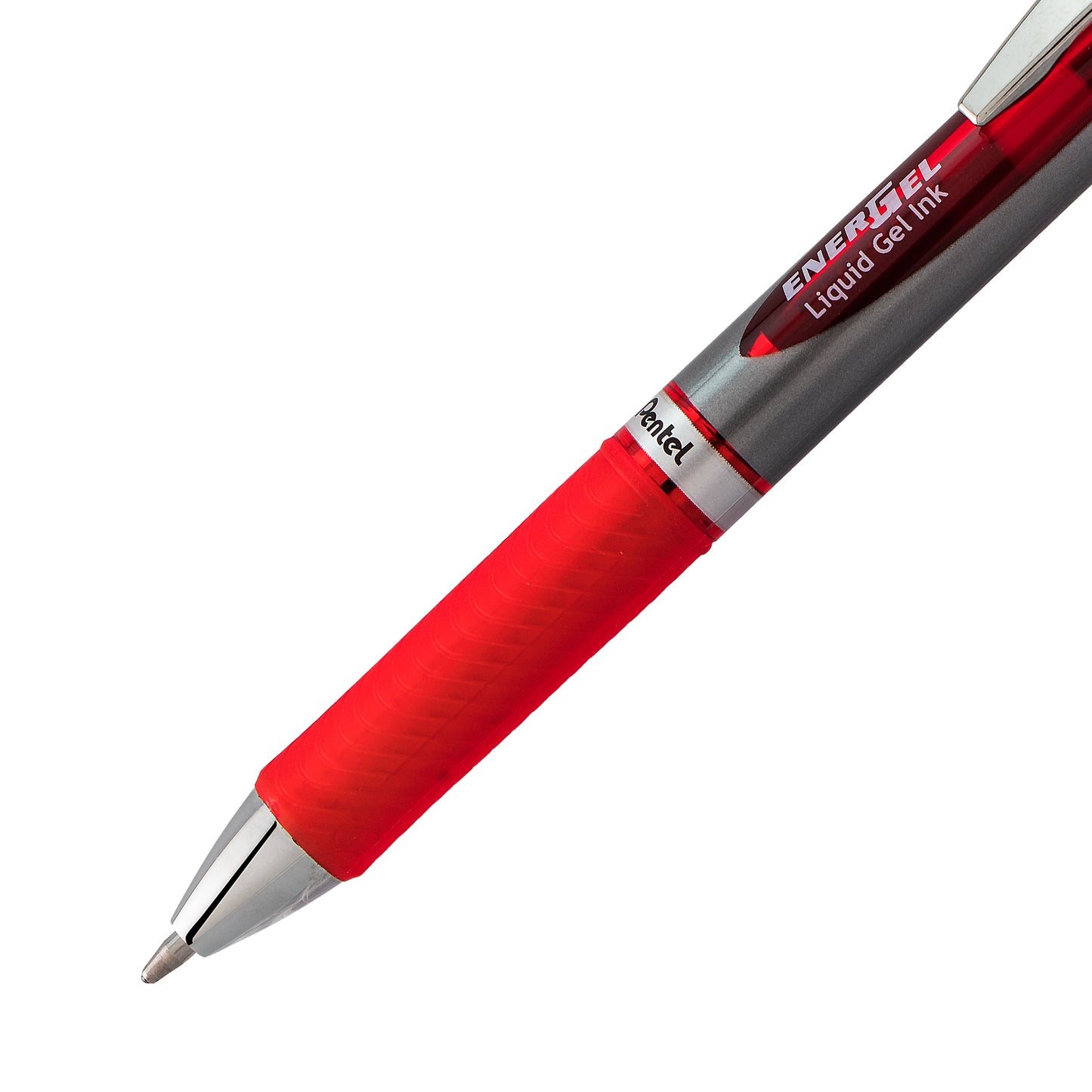 EnerGel RTX Retractable Liquid Gel Pen, (1.0mm) Metal Tip, Bold Line, Red Ink (BL80-B)