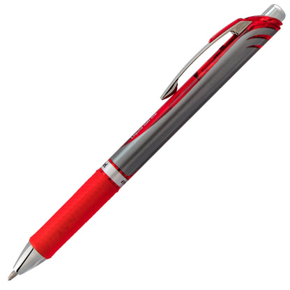 EnerGel RTX Retractable Liquid Gel Pen, (1.0mm) Metal Tip, Bold Line, Red Ink (BL80-B)