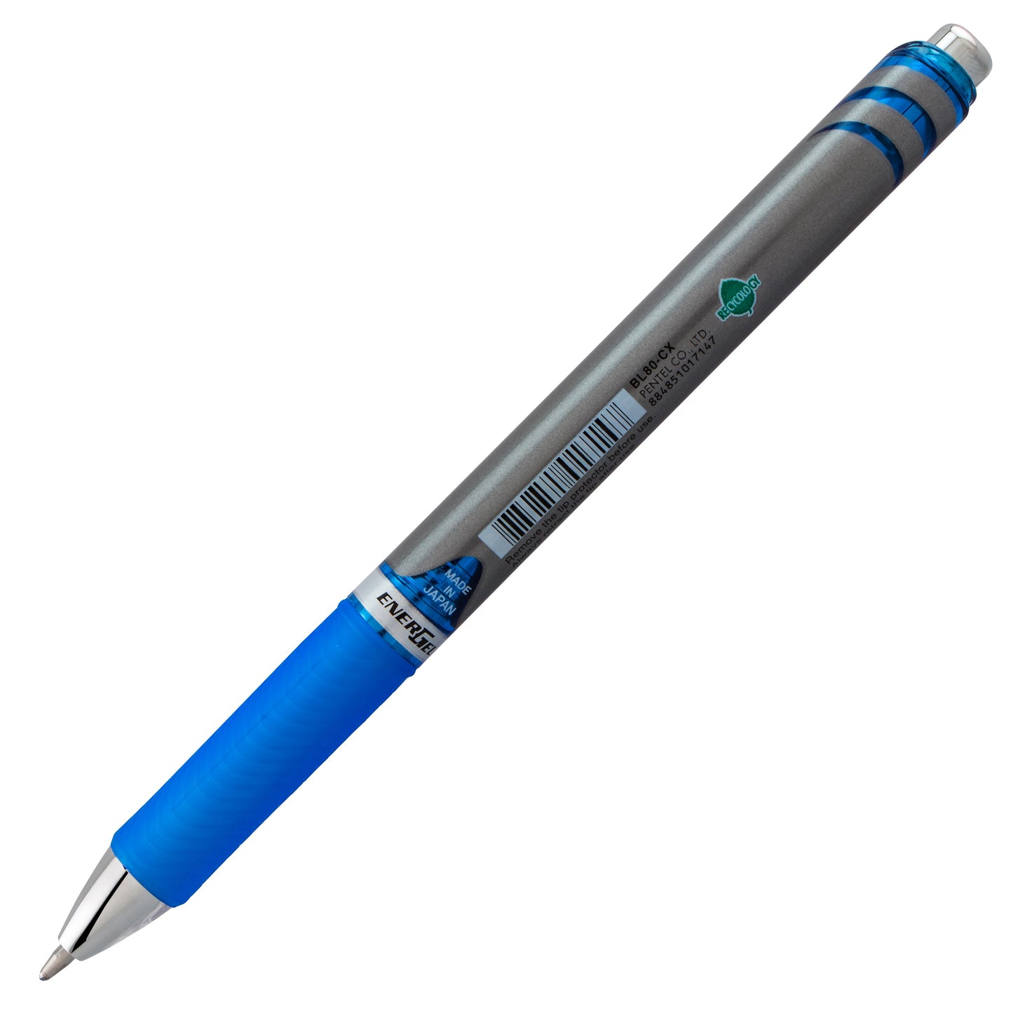 EnerGel RTX Retractable Liquid Gel Pen, (1.0mm) Metal Tip, Bold Line, Blue Ink (BL80-C)