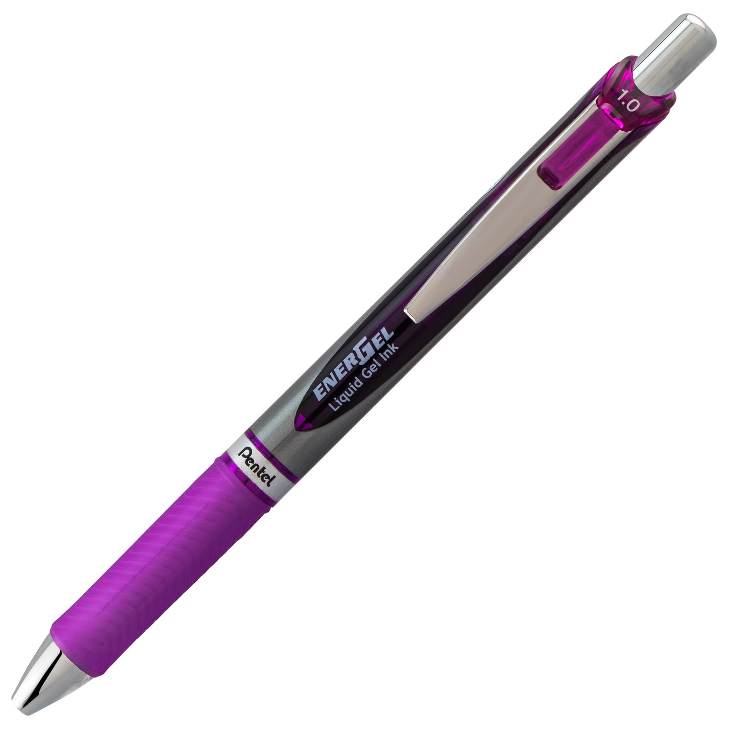 EnerGel RTX Retractable Liquid Gel Pen, (1.0mm) Metal Tip, Bold Line, Violet Ink (BL80-V)