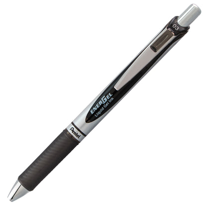 EnerGel RTX Retractable Liquid Gel Pen, (0.3mm) Needle Tip, Extra Fine Line, Black Ink (BLN73-A)