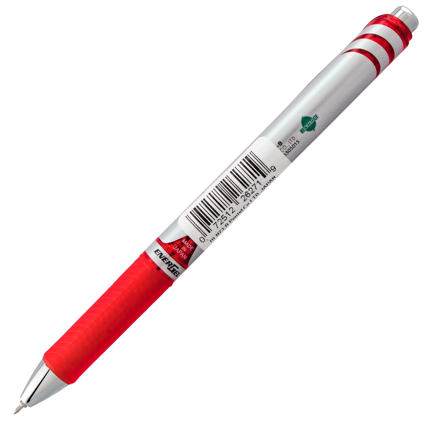 EnerGel RTX Retractable Liquid Gel Pen, (0.3mm) Needle Tip, Extra Fine Line, Red Ink (BLN73-B)