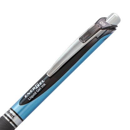 EnerGel RTX Retractable Liquid Gel Pen, (0.5mm) Needle Tip, Fine Line, Black Ink (BLN75-A)