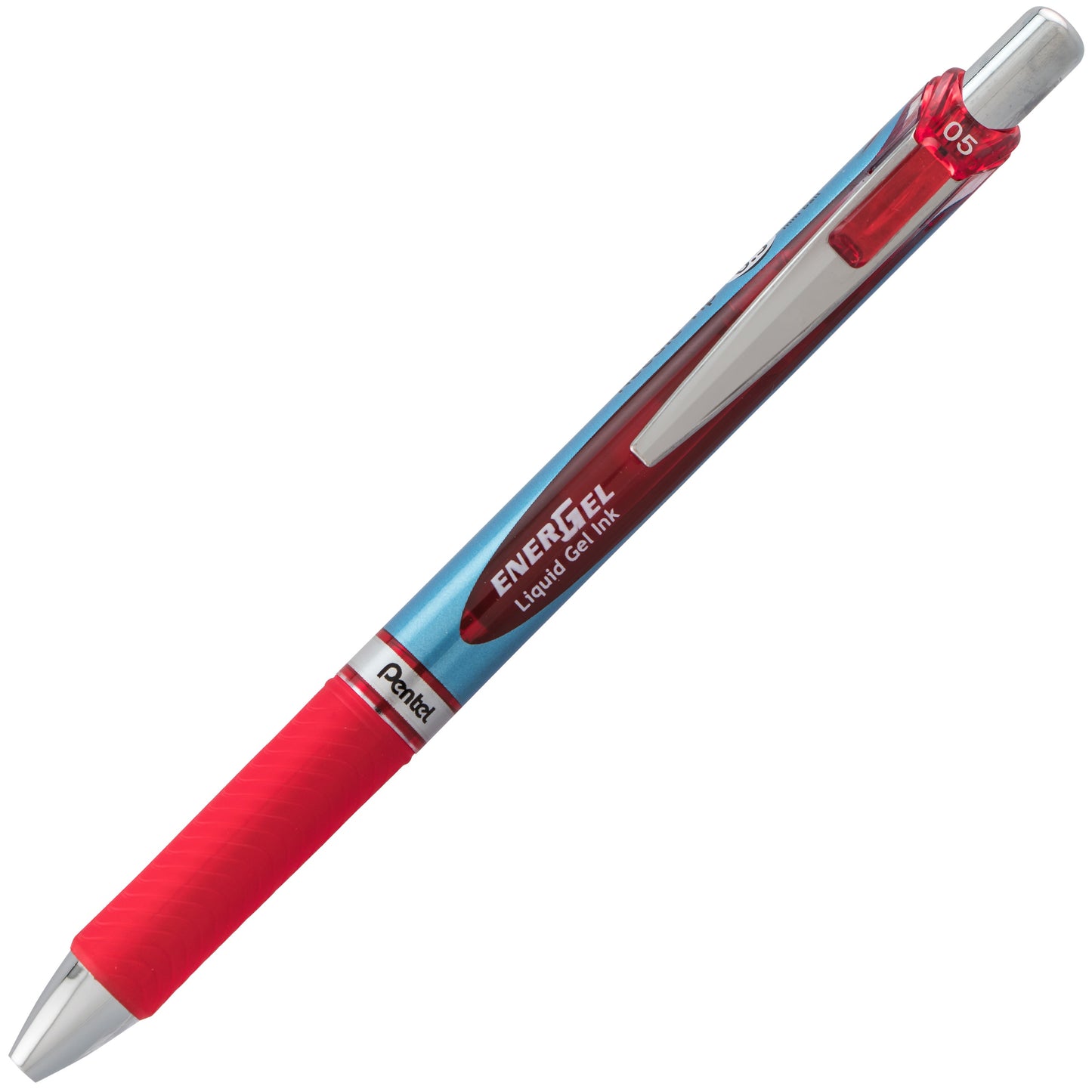 EnerGel RTX Retractable Liquid Gel Pen, (0.5mm) Needle Tip, Fine Line, Red Ink (BLN75-B)