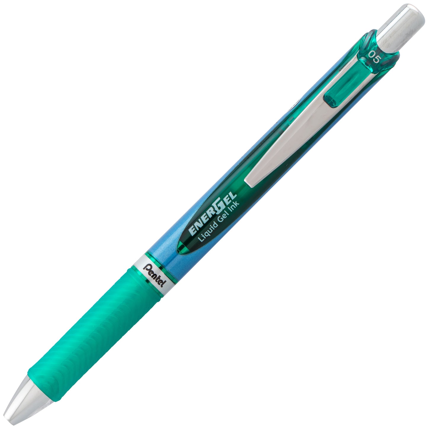 EnerGel RTX Retractable Liquid Gel Pen, (0.5mm) Needle Tip, Fine Line, Green Ink (BLN75-D)
