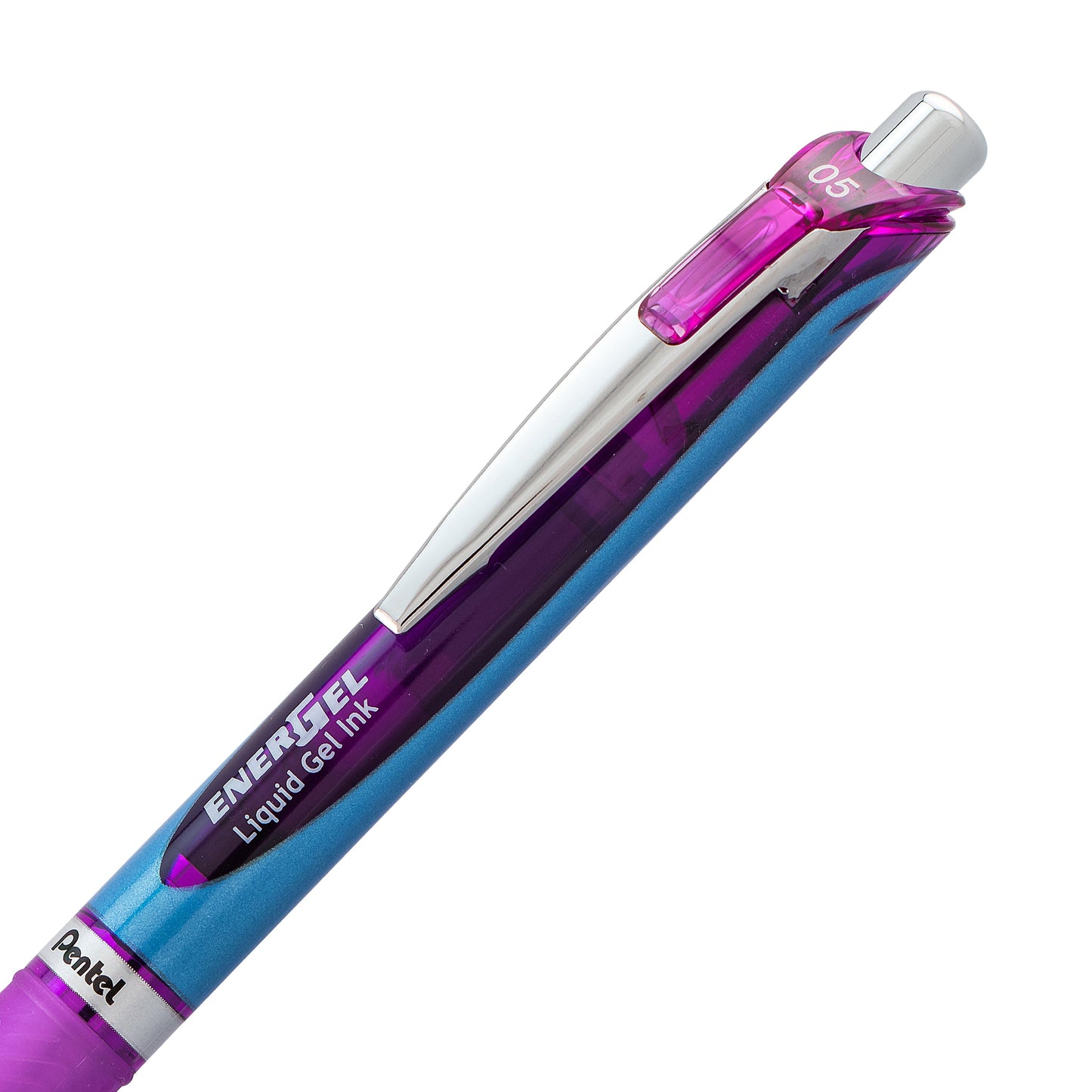 EnerGel RTX Retractable Liquid Gel Pen, (0.5mm) Needle Tip, Fine Line, Violet Ink (BLN75-V)