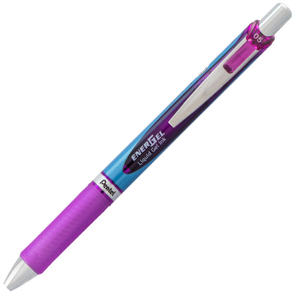 EnerGel RTX Retractable Liquid Gel Pen, (0.5mm) Needle Tip, Fine Line, Violet Ink (BLN75-V)