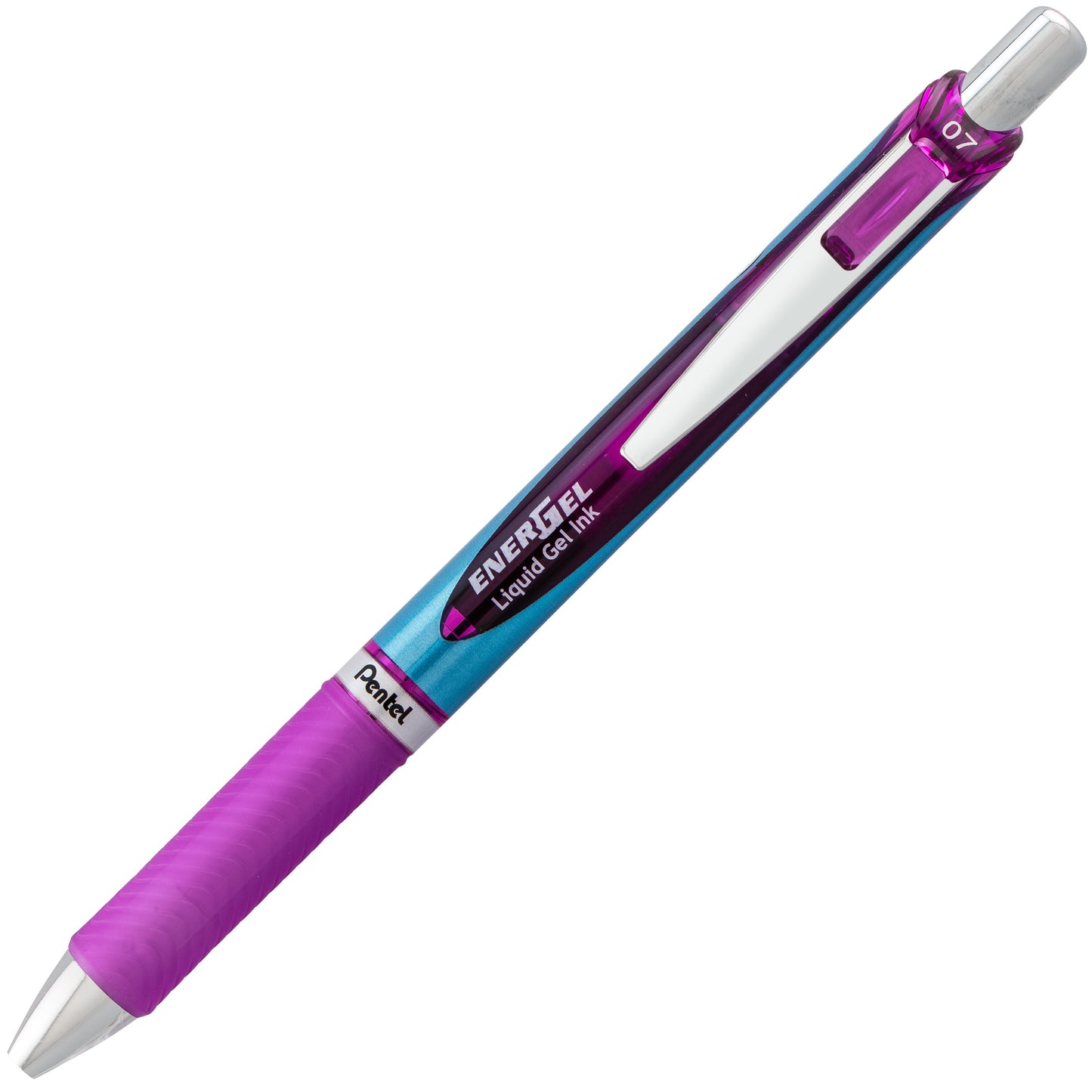 EnerGel RTX Retractable Liquid Gel Pen, (0.7mm) Needle Tip, Medium Line, Violet Ink (BLN77-V)