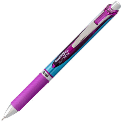 EnerGel RTX Retractable Liquid Gel Pen, (0.7mm) Needle Tip, Medium Line, Violet Ink (BLN77-V)