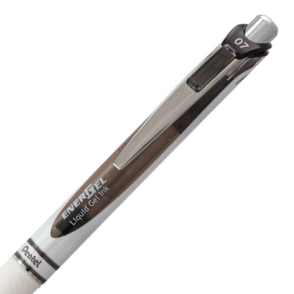 EnerGel Pearl Retractable Liquid Gel Pen, (0.7mm) Needle Tip, Medium Line, Black Ink (BLN77PW-A)