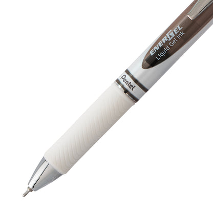 EnerGel Pearl Retractable Liquid Gel Pen, (0.7mm) Needle Tip, Medium Line, Black Ink (BLN77PW-A)