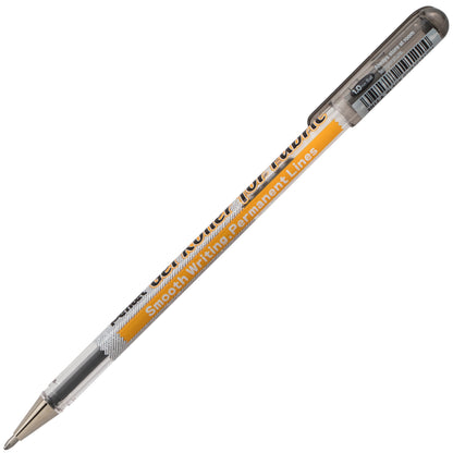 Pentel Arts Gel Roller For Fabric, (1.0mm) Bold Lines, Permanent, Black Ink (BN15-A)