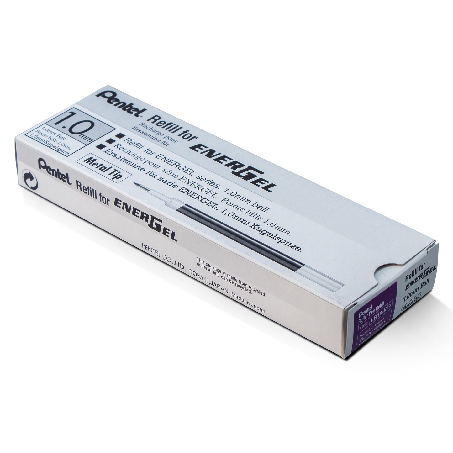 Refill Ink - For EnerGel Gel Pen 1.0mm Metal Tip, Bold, Violet Ink (LR10-V)