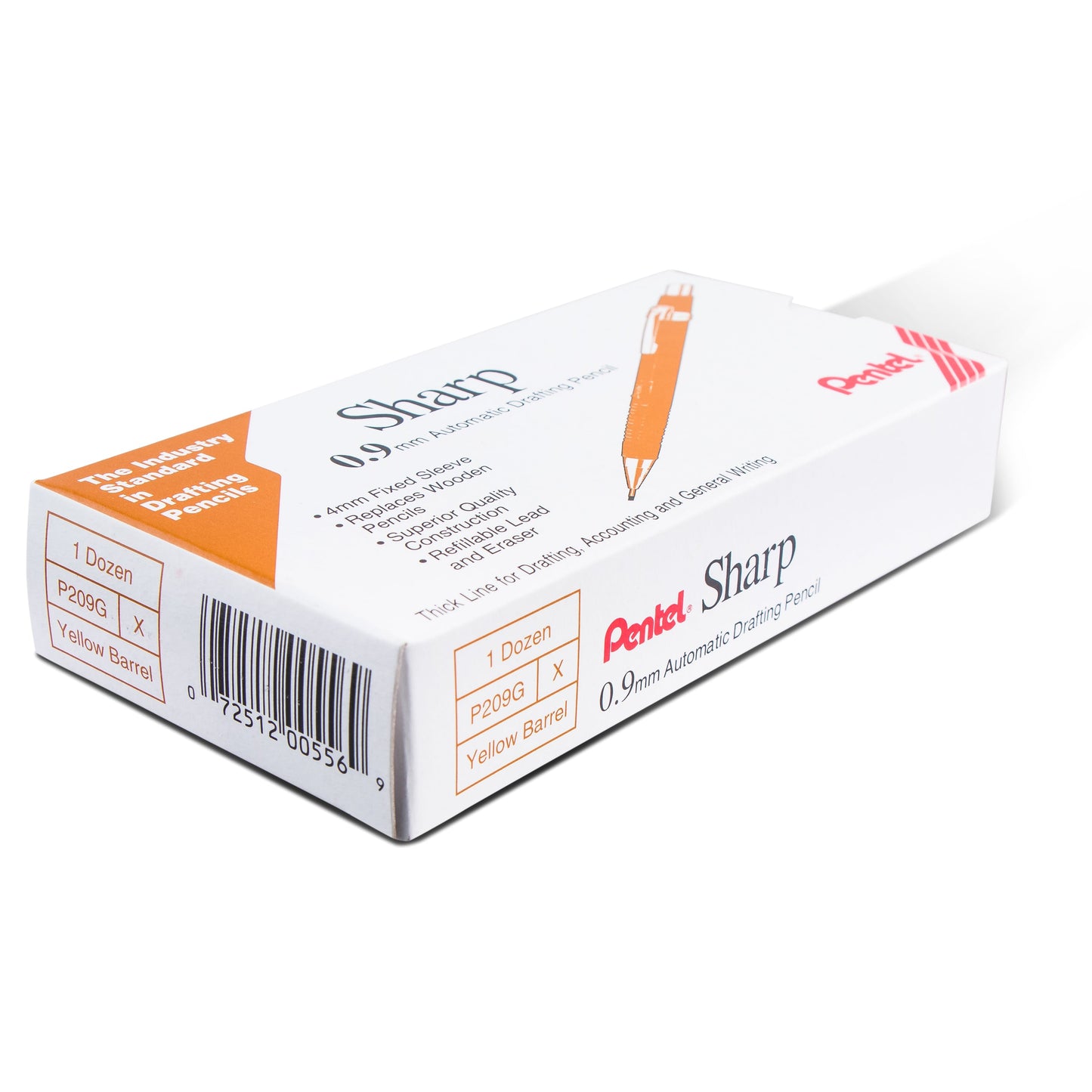 Sharp Mechanical Pencil (0.9mm), Yellow Barrel (P209G)