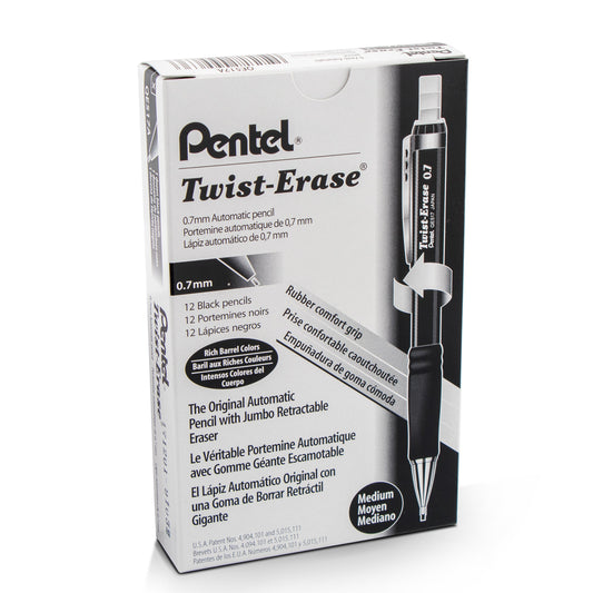 Twist-Erase III Mechanical Pencil (0.7mm), Black Barrel (QE517A)