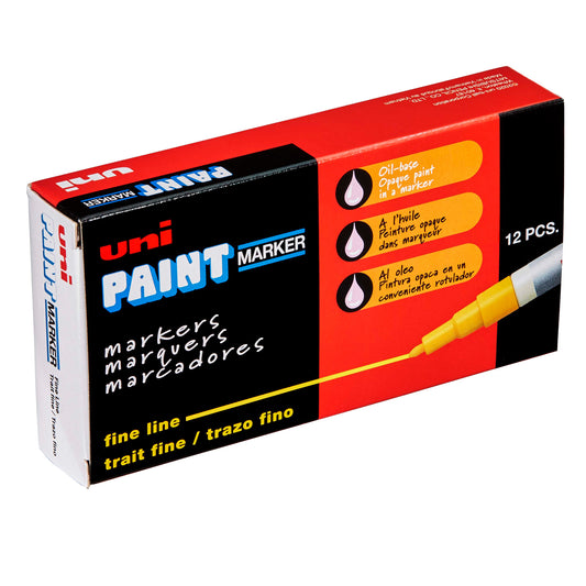 uni® Paint PX-21 Oil-Based Paint Markers, Fine Line (1.2mm), Silver