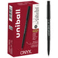 uniball™ Onyx Rollerball Pens, Fine Point (0.7mm), Black, 12 Pack