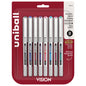 uniball™ Vision Rollerball Pens, Fine Point (0.7mm), Assorted Colors, 8 Pack