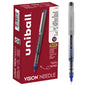 uniball™ Vision Needle Rollerball Pens, Fine Point (0.7mm), Blue, 12 Pack